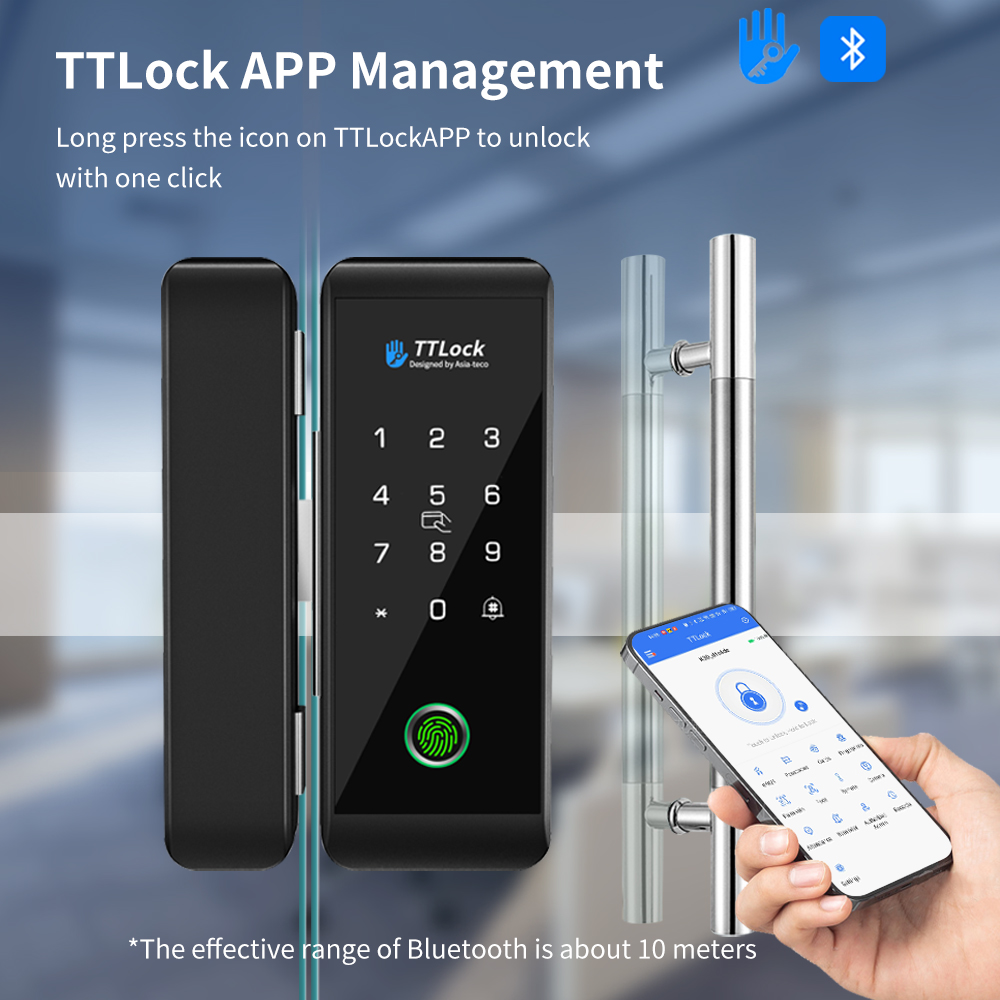 TTLOCK สมาร์ทล็อคกระจก ระบบสแก - Glass Door Hinge บทวิจารณ์และราคา